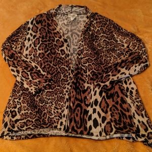 2/$10 Lavish animal print cardigan